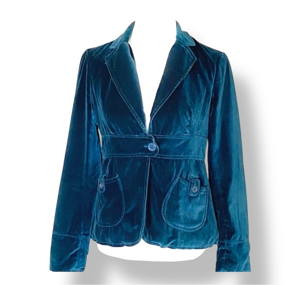 BB DAKOTA Teal Blue Tab Pocket Blazer Jacket - Picture 1 of 9